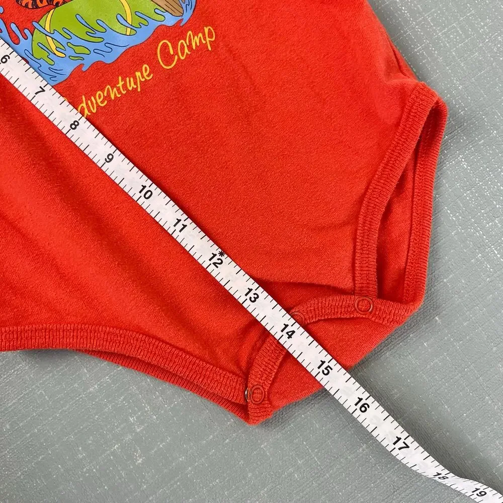 Vintage Y2K Disney Tigger's River Ridin' Fun Adventure Camp Bodysuit 12 Months